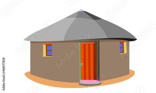 African hut vector illustration