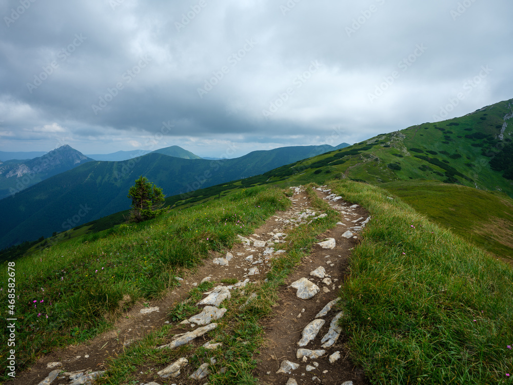 gravel hiking trails in Tatra mountains in Slovakia gravel hiking trails in Tatra mountains in Slovakia