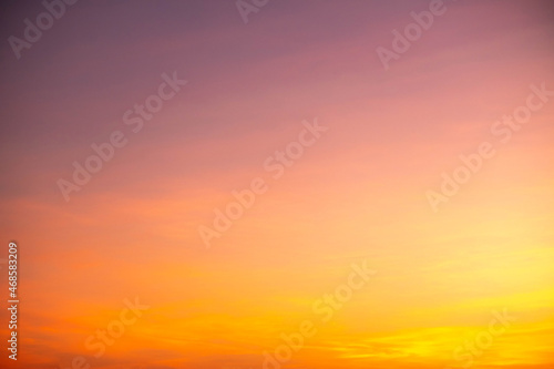 beautiful orange clouds and sunlight on the blue sky perfect for the background, take in everning,Twilight