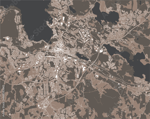 map of the city of Lahti, Finland photo