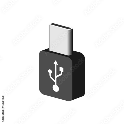 Pen drive icon. USB storage. Flashdrive. Memory stick. Type C. Desktop icons. My computer folder. PC shortcut signs. System software and devices. New eleven inspired vector illustrations.