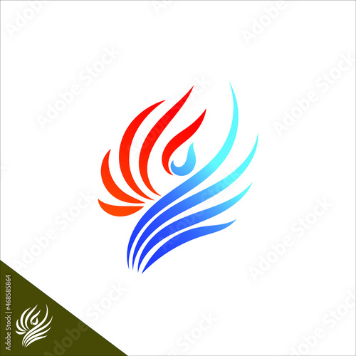 abstract design element wings logo