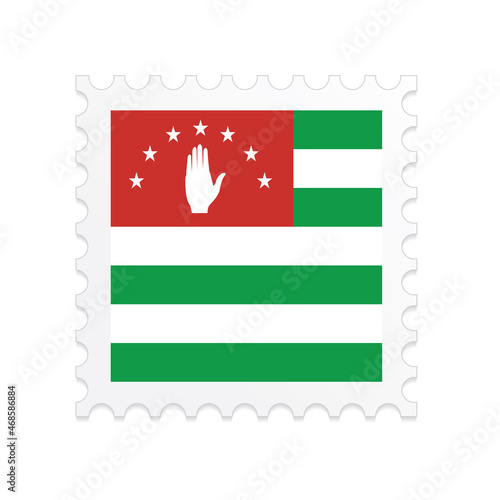 Abkhazia flag postage stamp on white background. Vector illustration eps10.