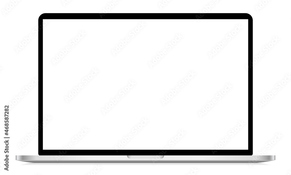 laptop mockup with black screen on white background, laptop vector, vector illustration laptop mockup with black screen on white background, laptop vector, vector illustration