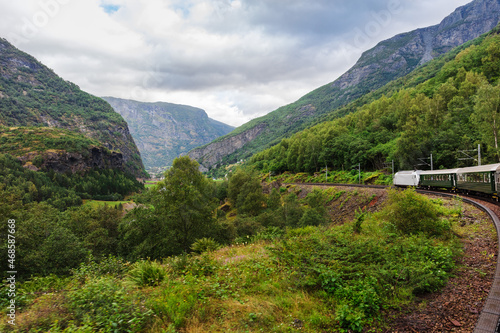 train in mountains of Norway photo