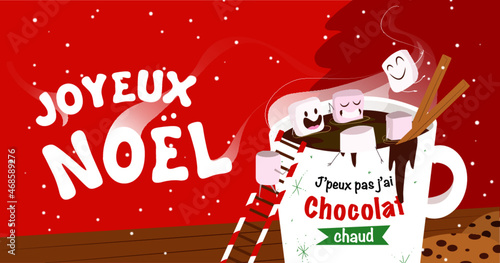 Joyeux Noël - Marshmallow et chocolat chaud - Facebook