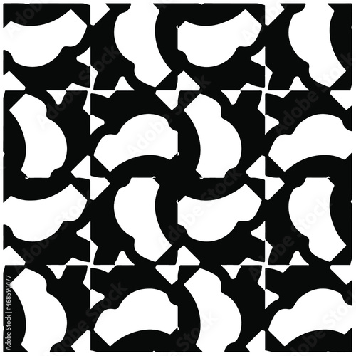 Vector geometric seamless pattern.Modern geometric background with abstract shapes.Monochromatic Repeating Patterns.Endless abstract texture.black and white image for design.