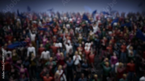 Wallpaper Mural Crowd of defocused People Cheering, clapping, Applauding, Having Fun, Celebrating at Sport Event, Concert, TV show, Festival, Background Silhouette. High quality 4k footage Torontodigital.ca