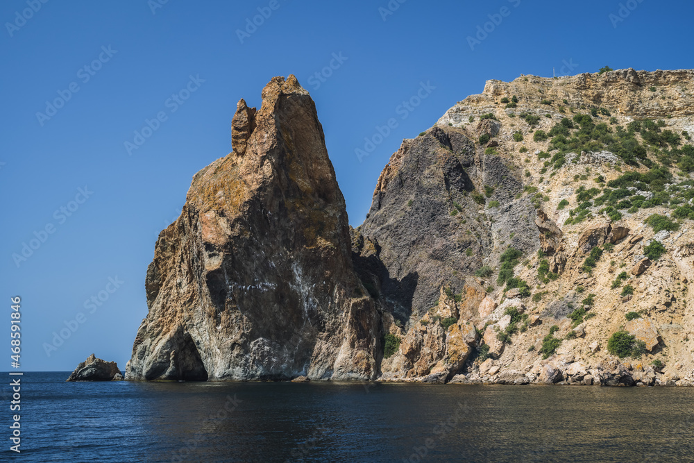 Volcanic rocks of Cape Fiolent, Sevastopol Crimea