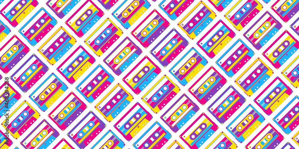 Music cassette background. Music cassette background.