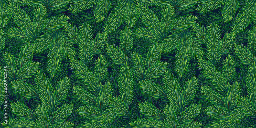 Fluffy branches of a Christmas tree. Green coniferous background. Christmas seamless pattern.Texture for fabric, wrapping, wallpaper Fluffy branches of a Christmas tree. Green coniferous background. Christmas seamless pattern.Texture for fabric, wrapping, wallpaper