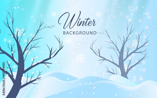 modern background winter tree