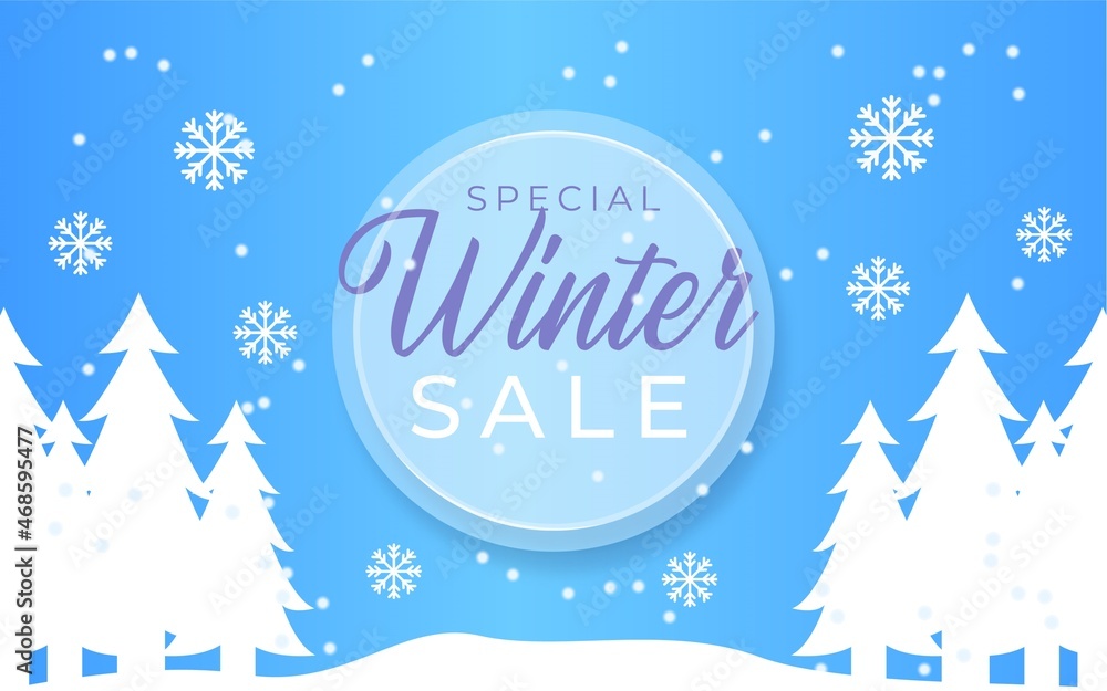 modern background winter sale