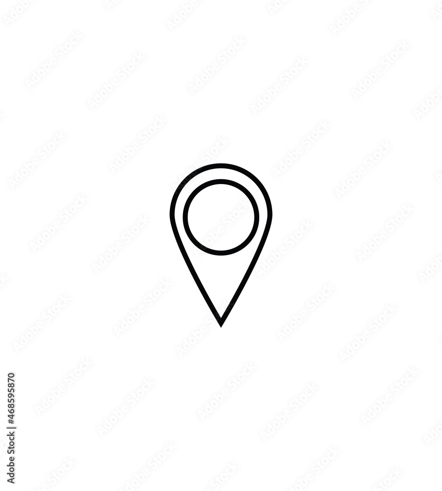 Fototapeta premium Internet concept. High quality editable stroke for mobile apps, web design, websites, online shops etc. Line icon of geolocation sign