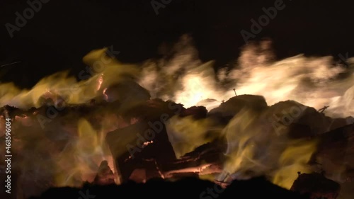 Fire at night