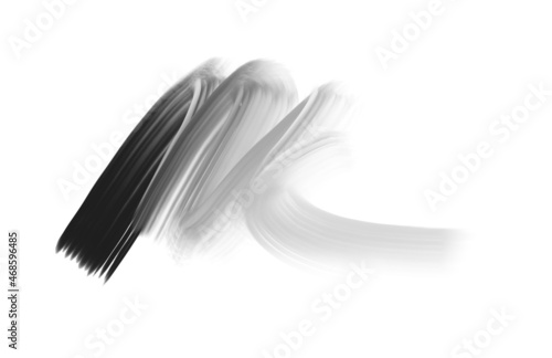 Abstract brush strokes smear brush on white background