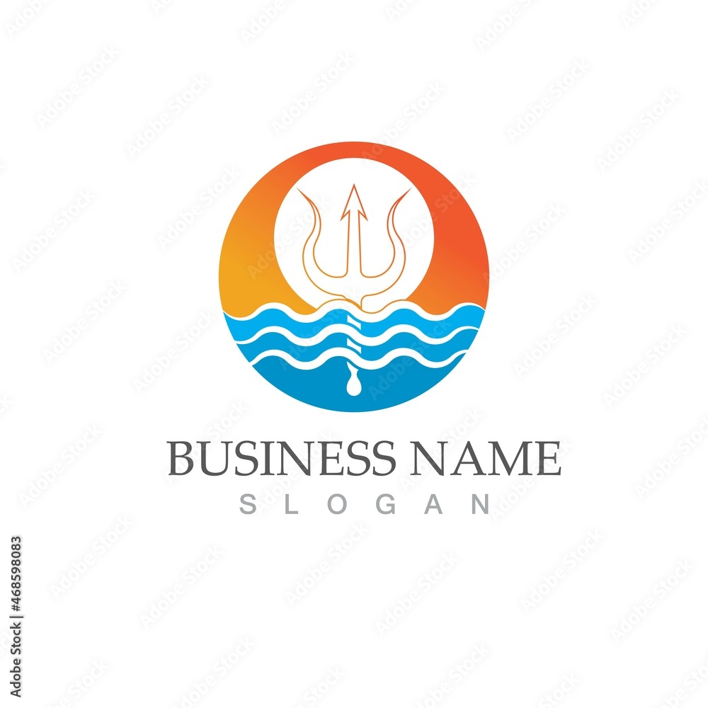 Trident Logo Template vector icon Trident Logo Template vector icon