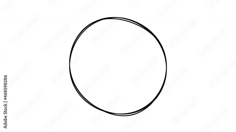 Waving black circle, abstract doodle frame animation Waving black circle, abstract doodle frame animation