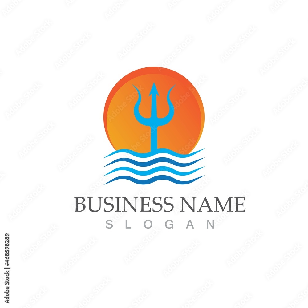 Trident Logo Template vector icon Trident Logo Template vector icon