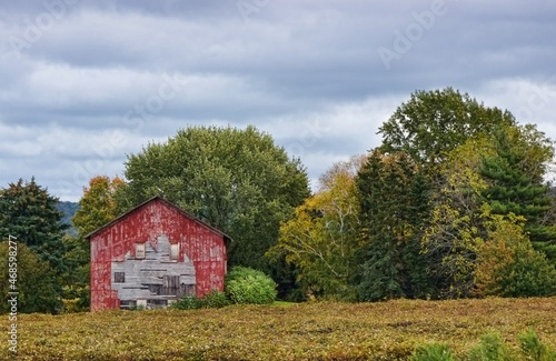 Abandoned barn in rural countryside