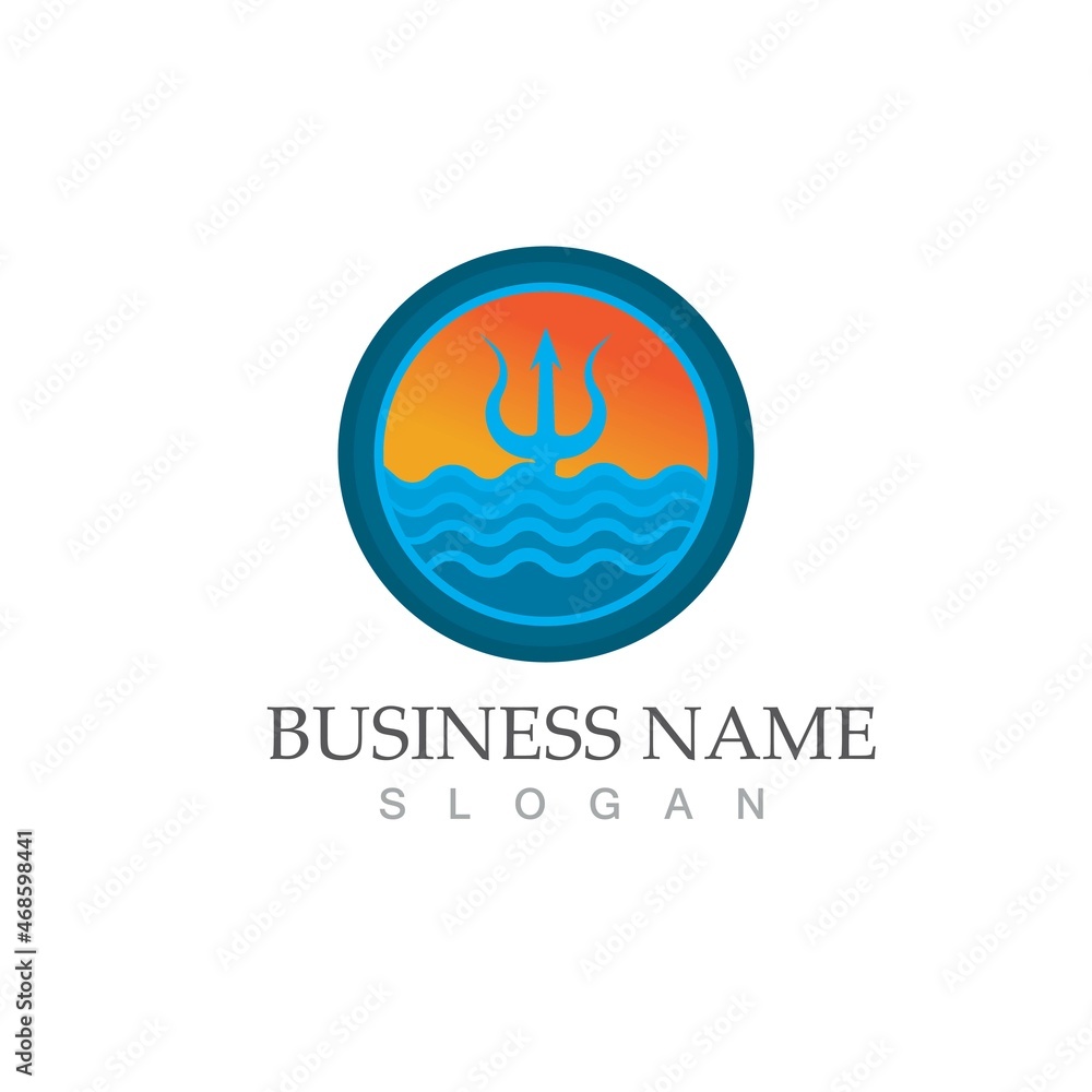 Fototapeta premium Trident Logo Template vector icon