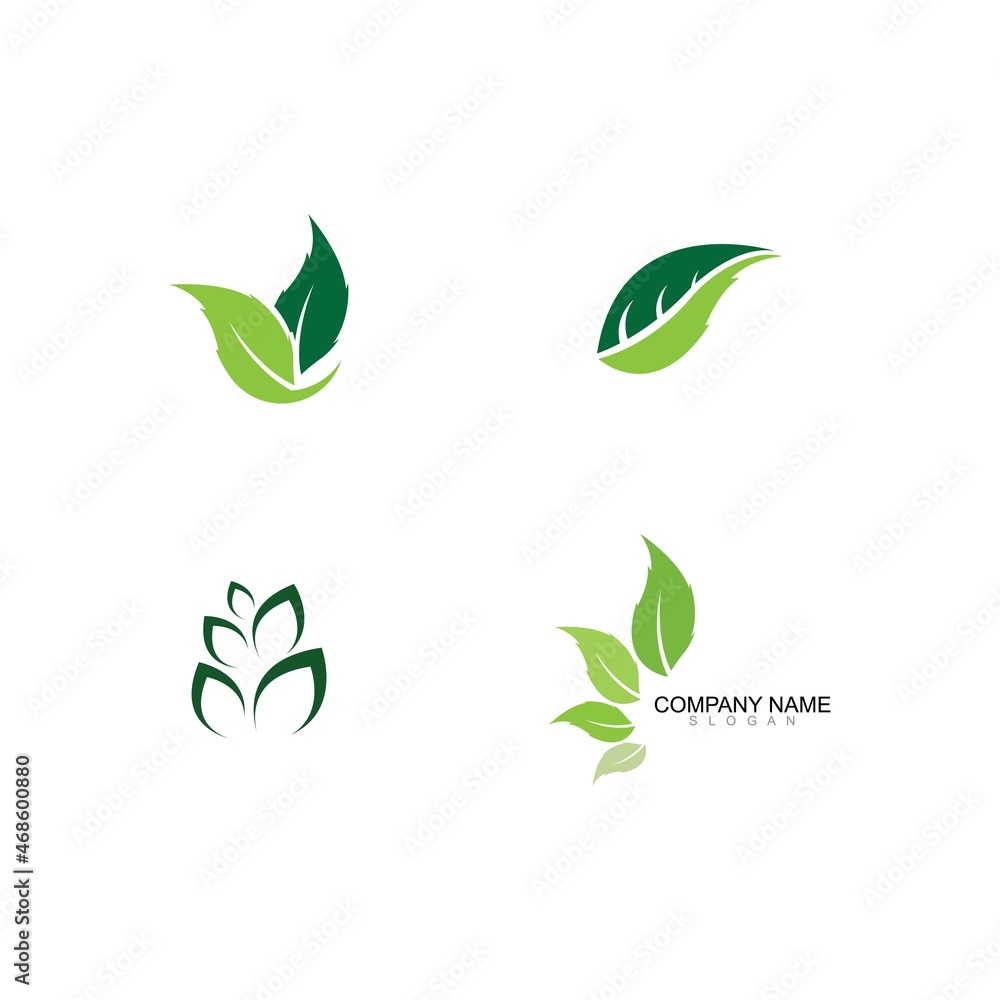 Logos of green leaf ecology nature Logos of green leaf ecology nature