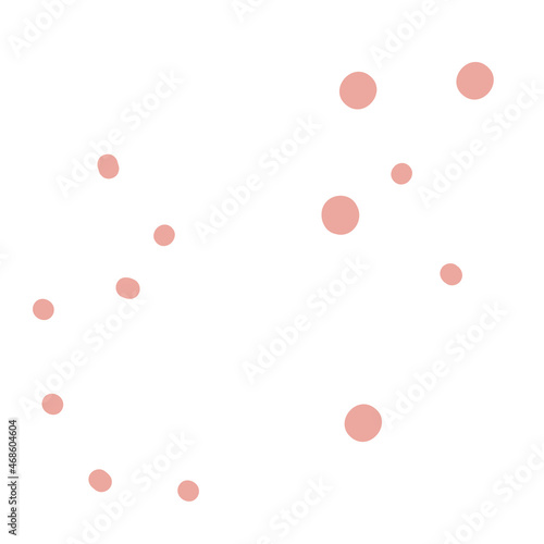 Seeds pink cutting card. Dots hand made simple vector illustration.