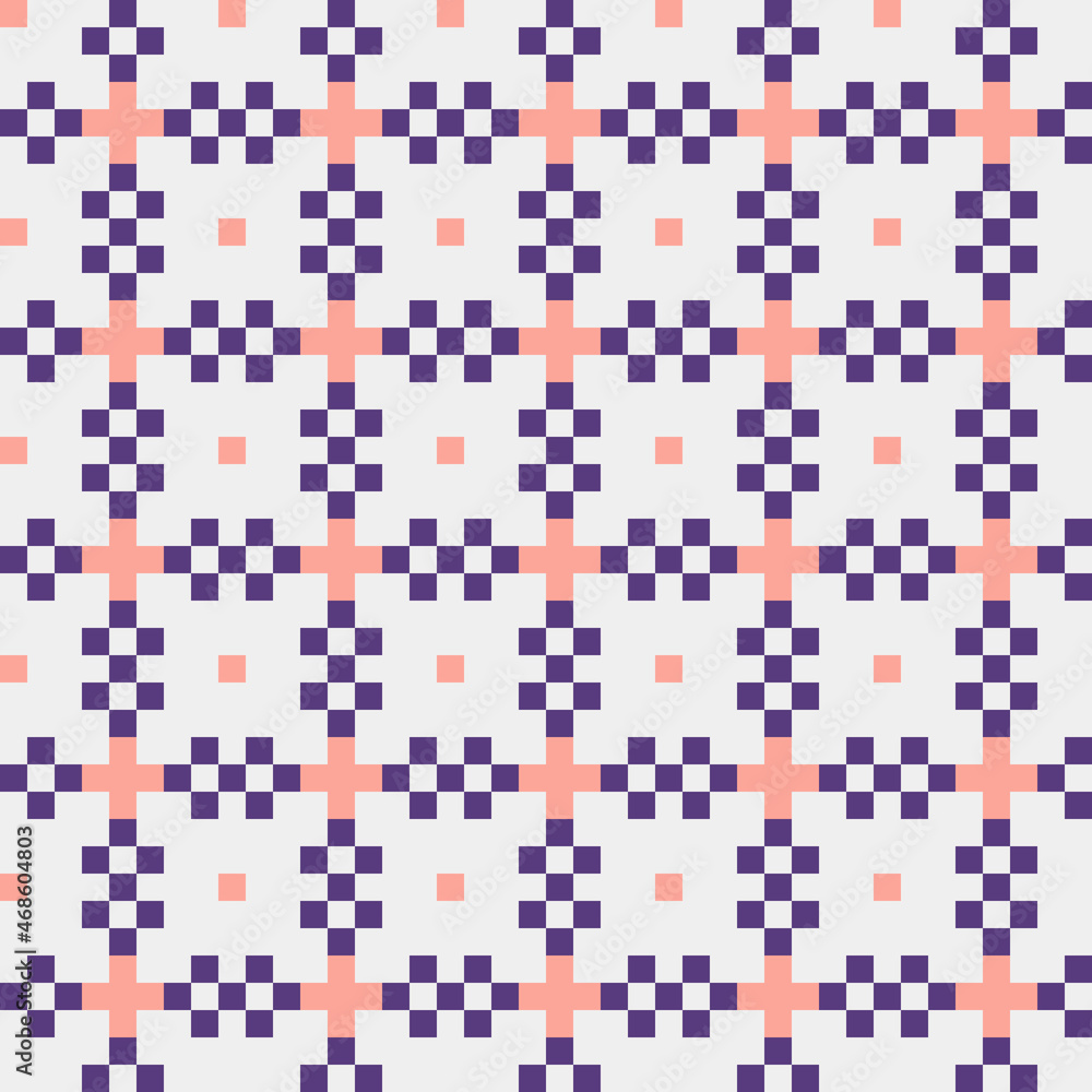 Fototapeta premium Abstract Cross Pattern generative computational art illustration