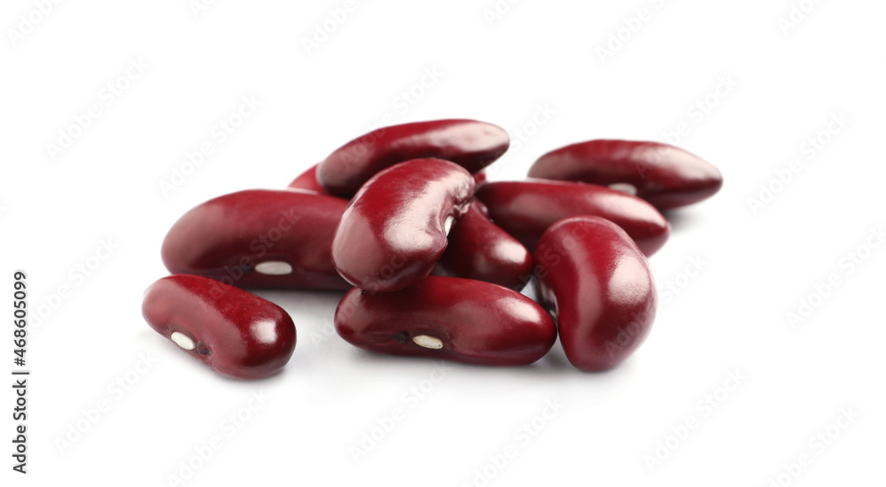 Pile of red beans on white background Pile of red beans on white background