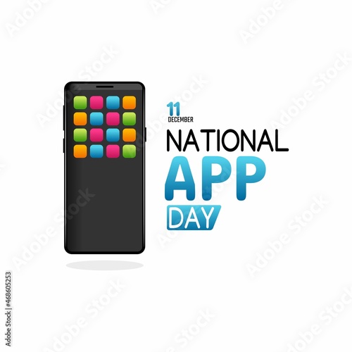 vector graphic of national app day good for national app day celebration. flat design. flyer design.flat illustration.