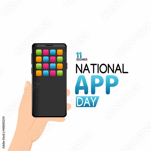 vector graphic of national app day good for national app day celebration. flat design. flyer design.flat illustration.