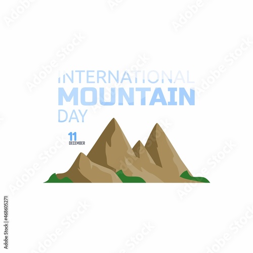 vector graphic of international mountain day good for international mountain day celebration. flat design. flyer design.flat illustration.