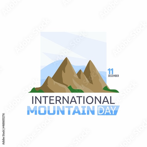 vector graphic of international mountain day good for international mountain day celebration. flat design. flyer design.flat illustration.