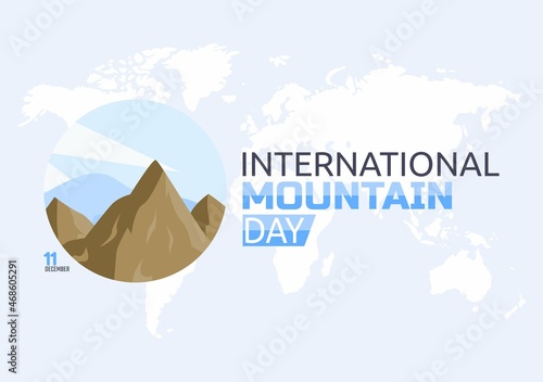 vector graphic of international mountain day good for international mountain day celebration. flat design. flyer design.flat illustration.