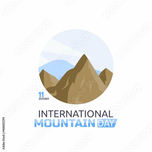 vector graphic of international mountain day good for international mountain day celebration. flat design. flyer design.flat illustration.