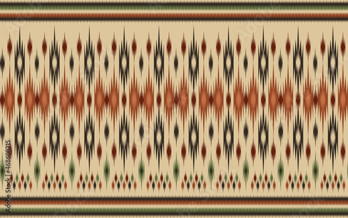 geometric ethnic pattern, Seamless pattern, embroidery style vector illustration