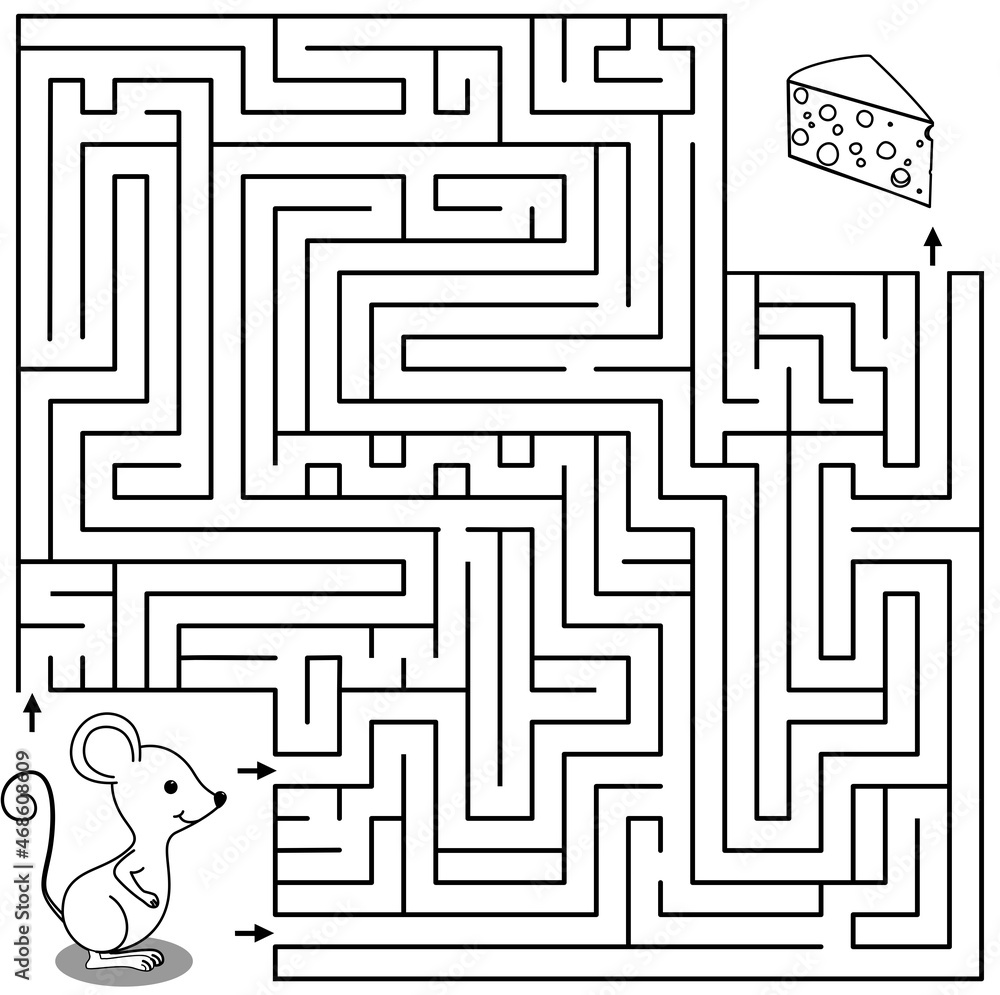 Maze game for kids. Find right way. Puzzle.