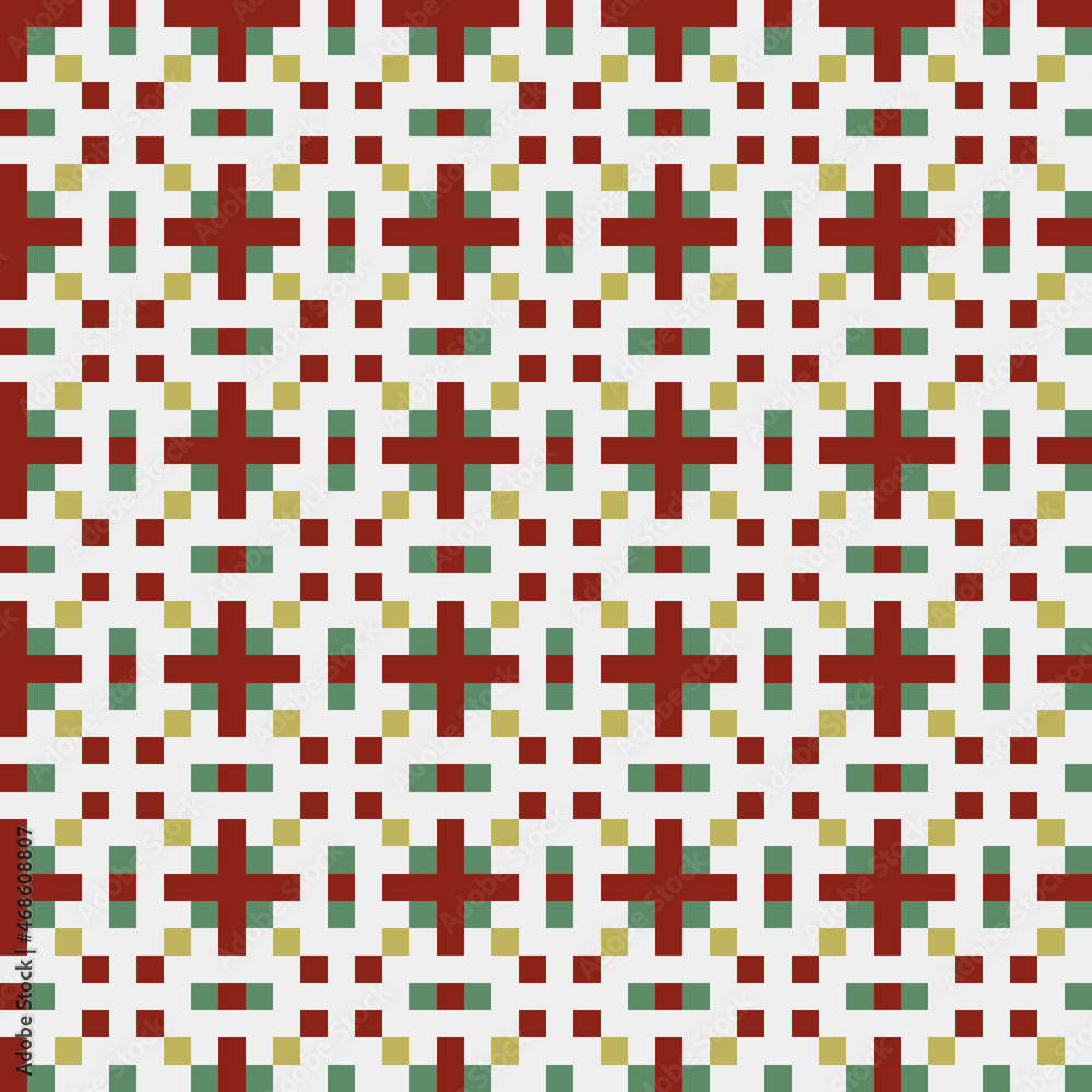 Fototapeta premium Abstract Cross Pattern generative computational art illustration