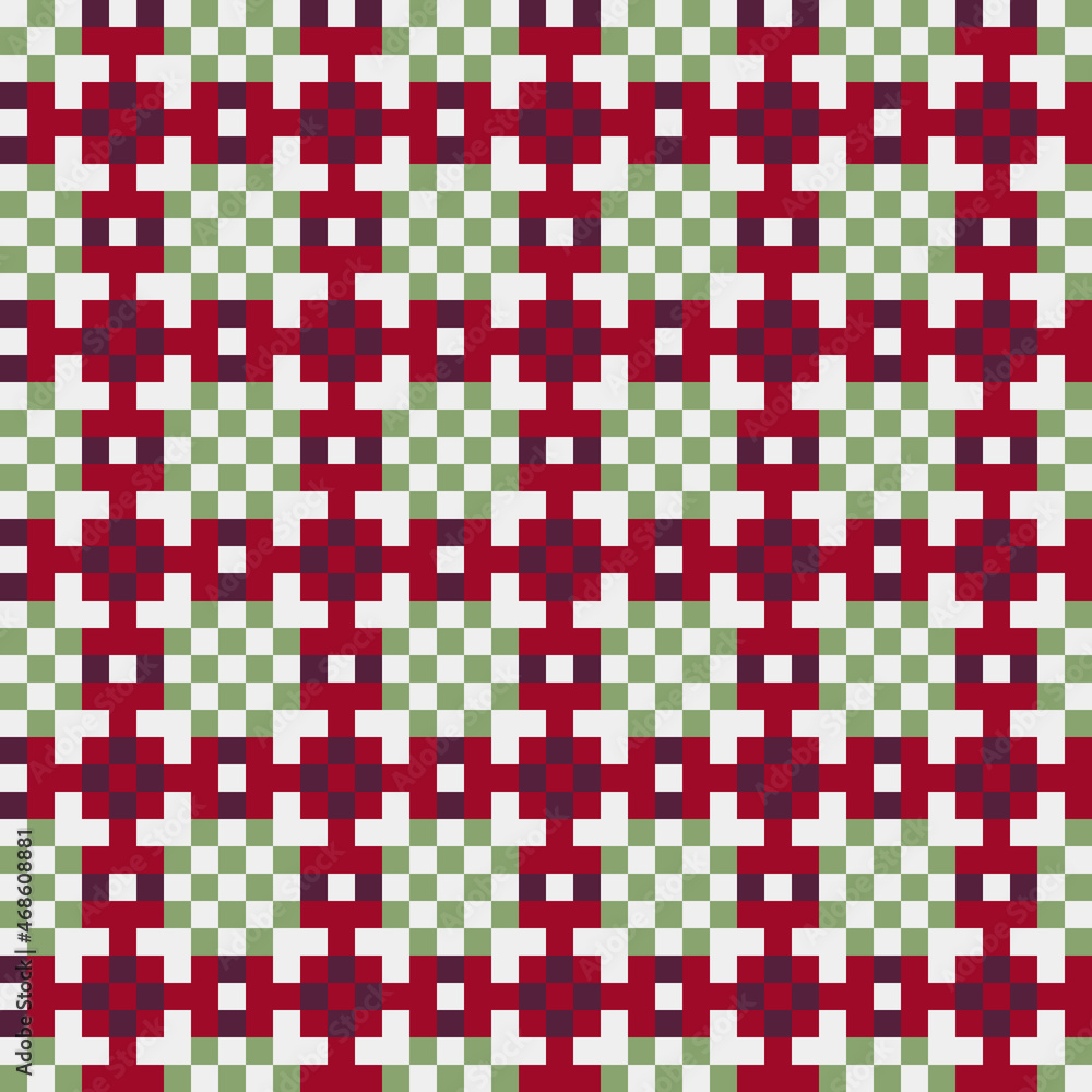 Fototapeta premium Abstract Cross Pattern generative computational art illustration