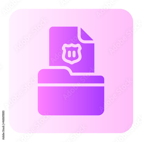 police folder gradient icon