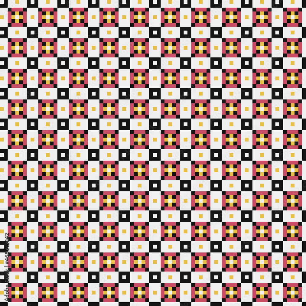 Fototapeta premium Abstract Cross Pattern generative computational art illustration