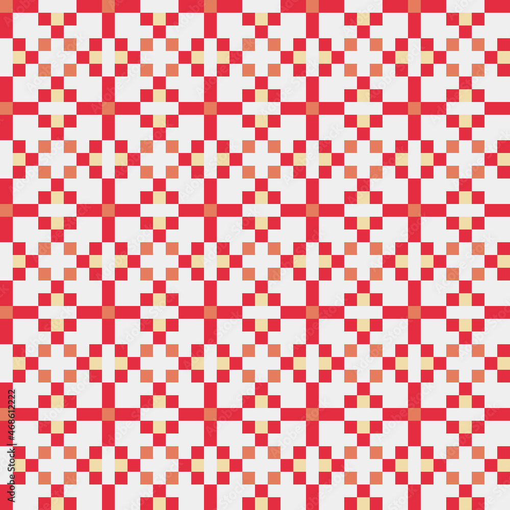 Fototapeta premium Abstract Cross Pattern generative computational art illustration