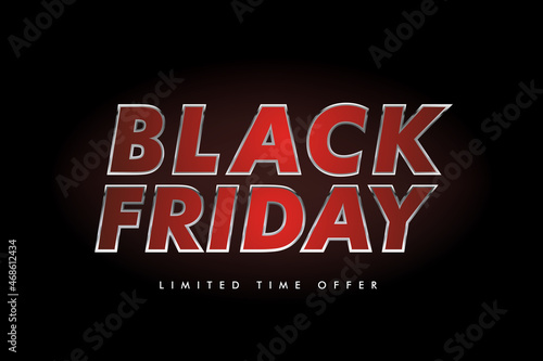 Black Friday Sale 3D Vector Banner Modern Typographic Design Template. Sales, Promotion, Limited And Seasonal Offers Illustration. Special Offer Vector Background With Typography And Pattern