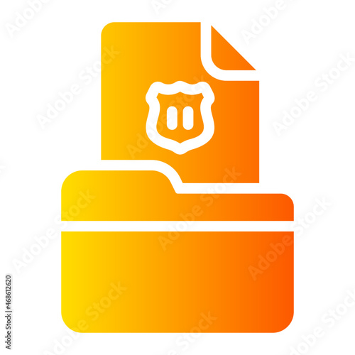 police folder gradient icon