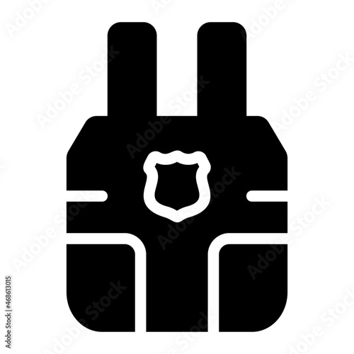 police vest glyph icon