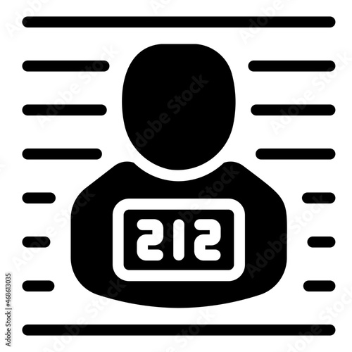prisoner glyph icon