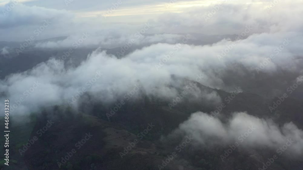 Low clouds drift across the rolling hills found east of San Francisco Bay, California. This region, dry much of the year, turns green during the winter months due to much needed rain. Low clouds drift across the rolling hills found east of San Francisco Bay, California. This region, dry much of the year, turns green during the winter months due to much needed rain.