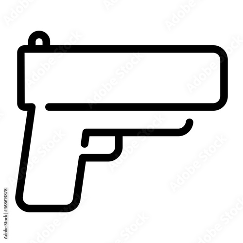 pistol line icon