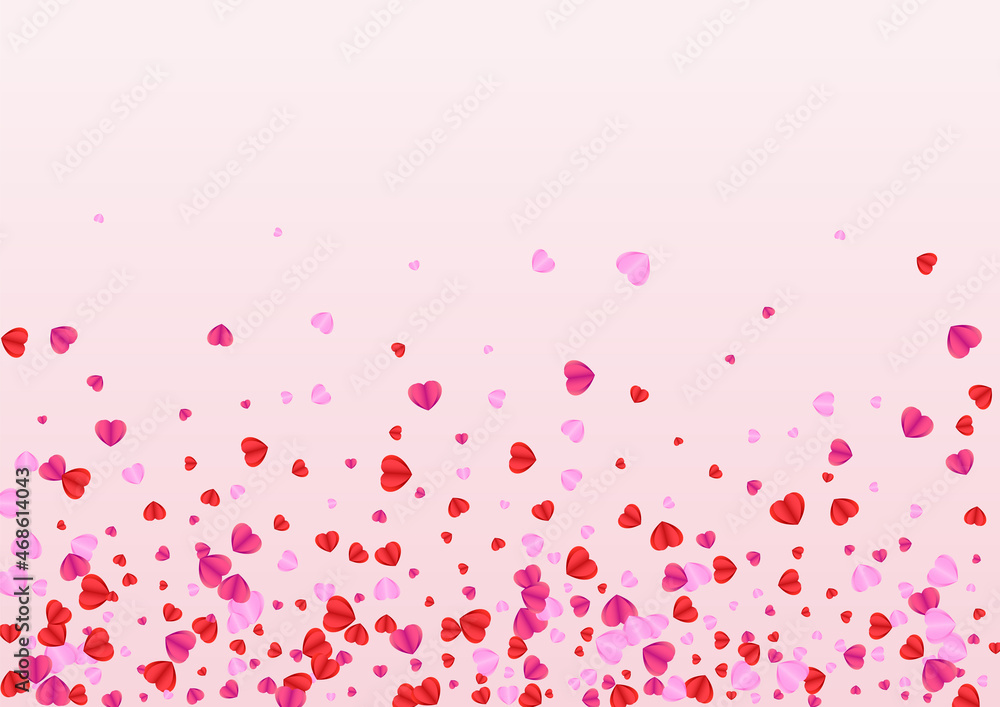 Lilac Heart Background Pink Vector. Honeymoon Frame Confetti. Fond Celebration Illustration. Red Heart Abstract Texture. Tender Valentine Pattern.