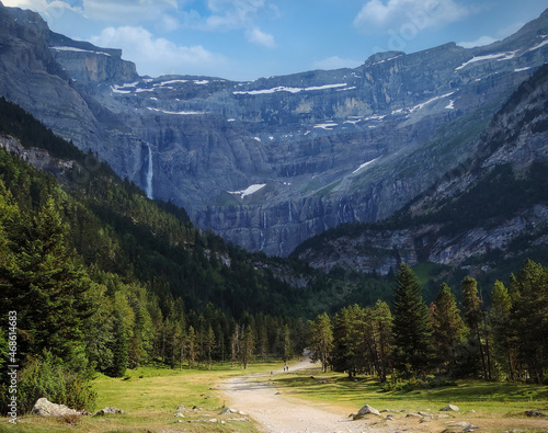 Cirque de Gavarnie, path to the waterfall, Pyrenees, france